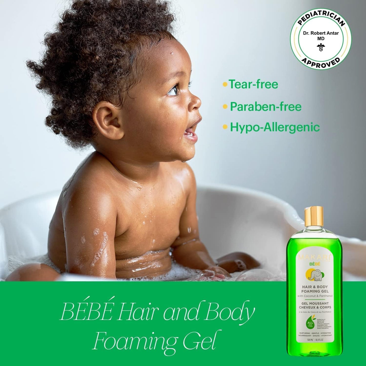 MAKARI Baby Skin Care Set - 2-in-1 Cleansing Milk, Foaming Gel & Calming Oil