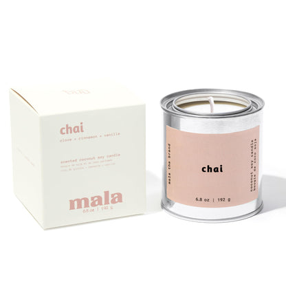 MALA Chai Clove Cinnamon & Vanilla Candle – Vegan Soy, 45h Clean Burn, 6.8 oz