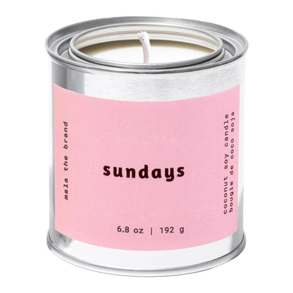 MALA Sundays Apricot Sandalwood & Lavender Candle – Vegan Soy, 6.8 oz
