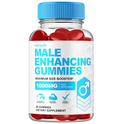 Male Enhancing Gummies - 6 in 1 Testosterone Booster for Men | 60 Gummies