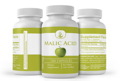 Malic Acid (100 Capsules) – Alpha Hydroxy Acid | Always Pure, Lab Verified