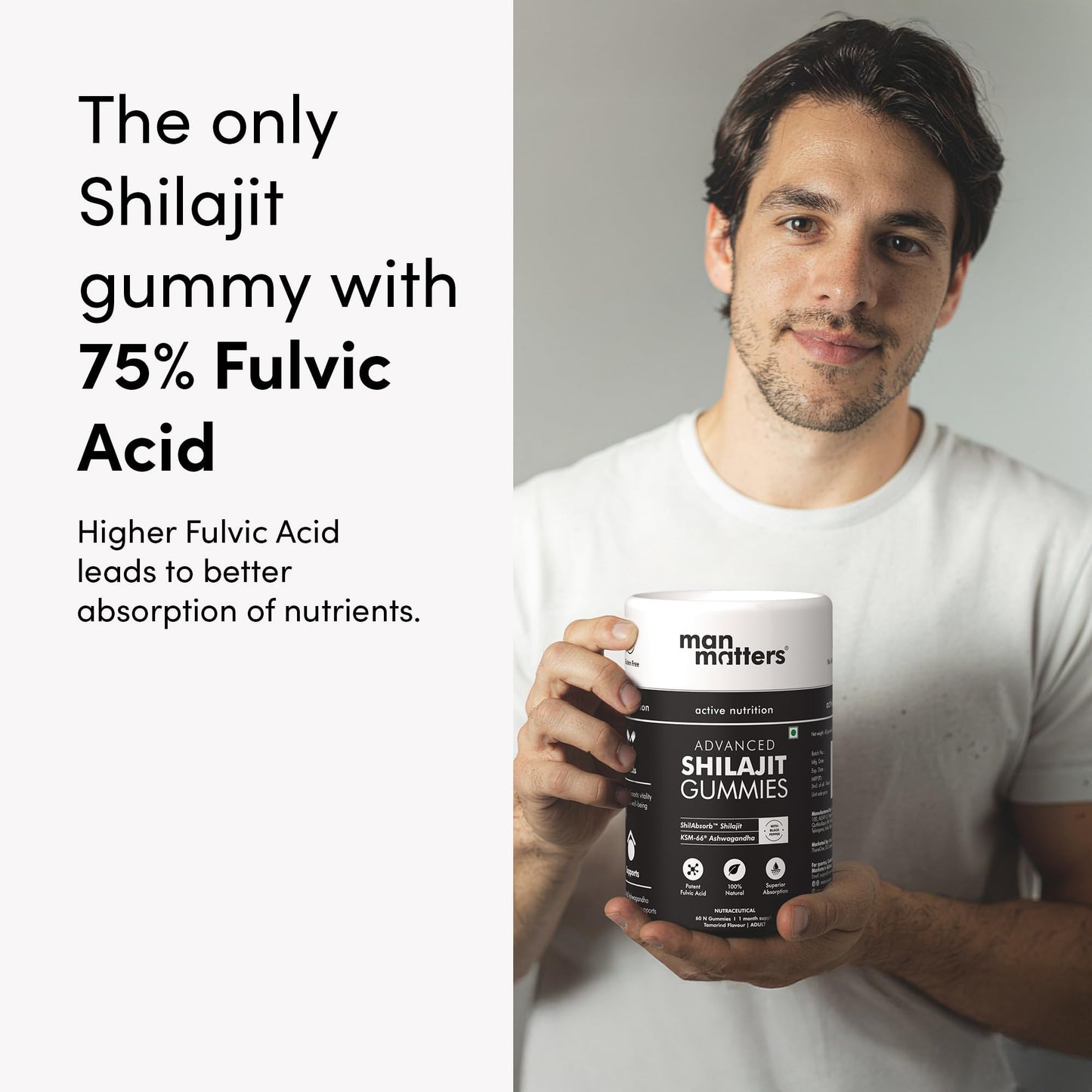 Man Matters 4000 mg Shilajit Gummies – Lab-Tested, Sugar-Free, Vegan