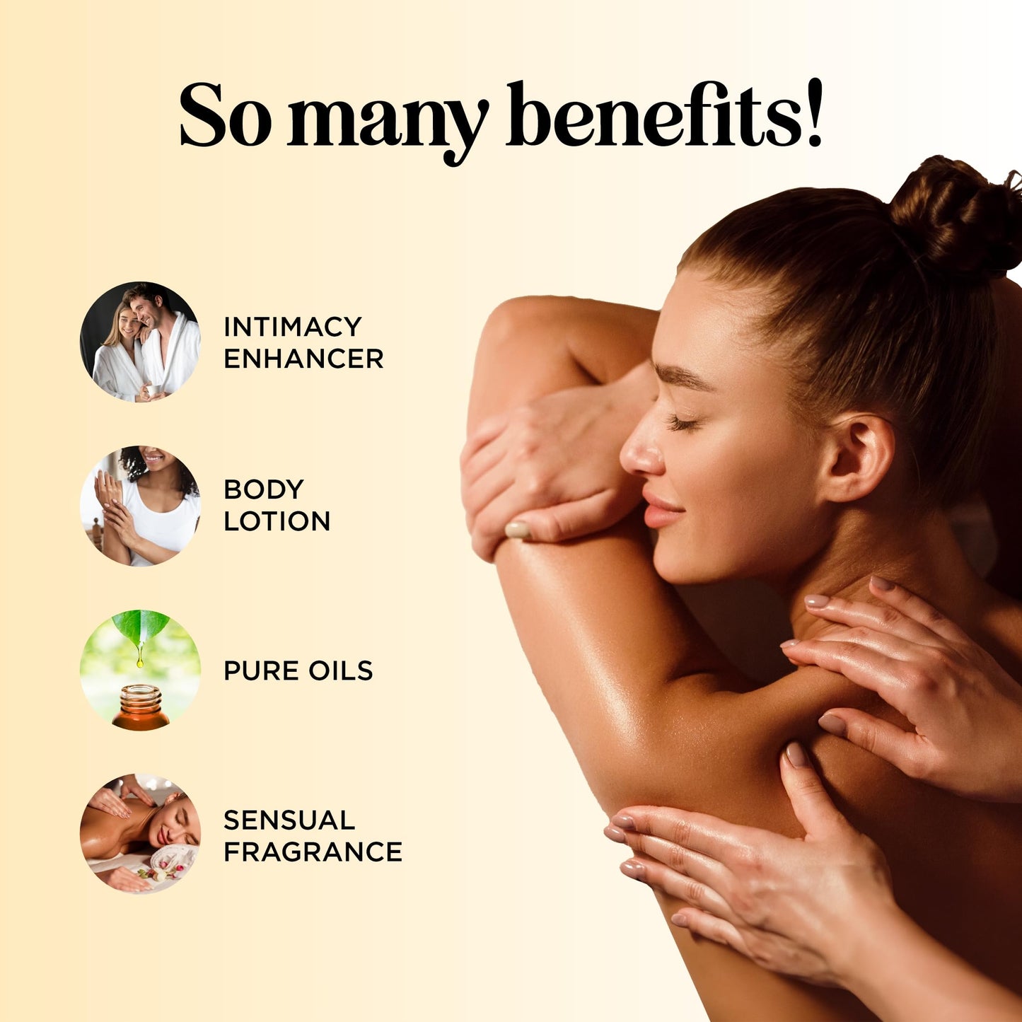Tropical Sensual Massage Oil for Couples - Mango Scent, Coconut & Almond
