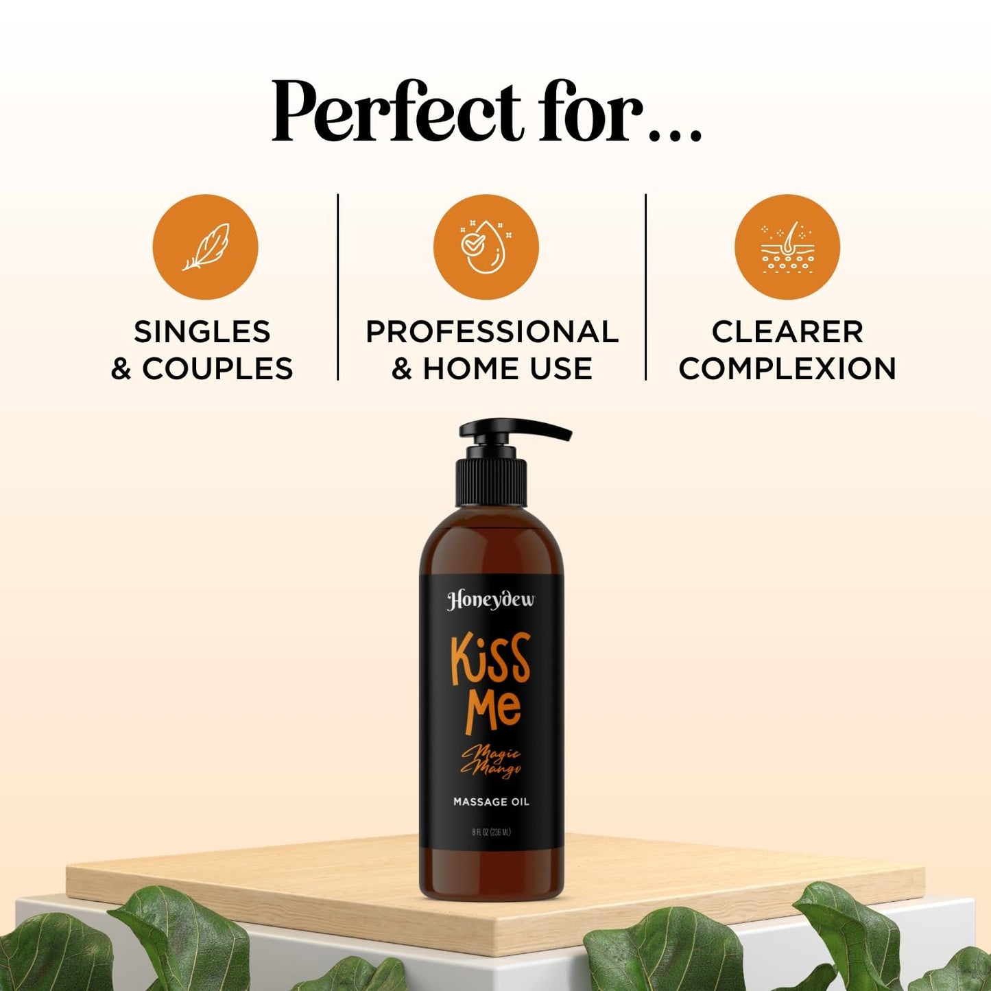 Mango Sensual Massage Oil for Couples – Vegan, Non-Greasy, Mango Scent
