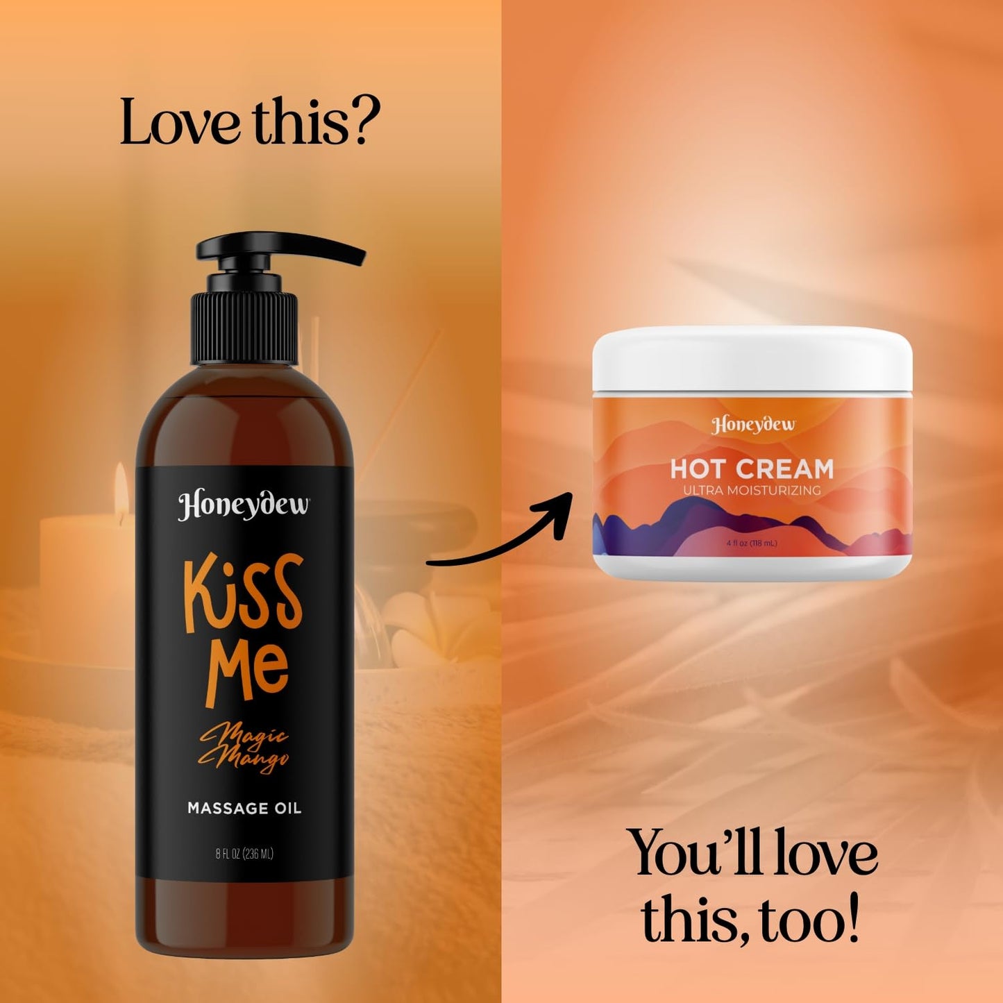 Mango Sensual Massage Oil for Couples – Vegan, Non-Greasy, Mango Scent