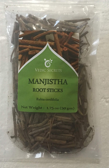 Vedic Secrets Manjistha Root Sticks (Rubia Cordifolia) - 50 Grams