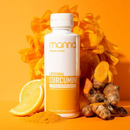 Manna Vitamins Evolved Liposomal Liquid Curcumin for Advanced Absorption – Daily Joint & Immune Health Support (3 Pack) – Vegan, Non-GMO, 95% Curcuminoids