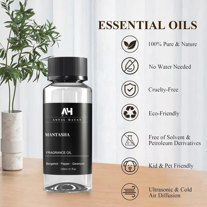 Mantasha Hotel Diffuser Oil 120ml – Inspired by Sauvage Eau de Parfum | Bergamot, Black Pepper & Geranium