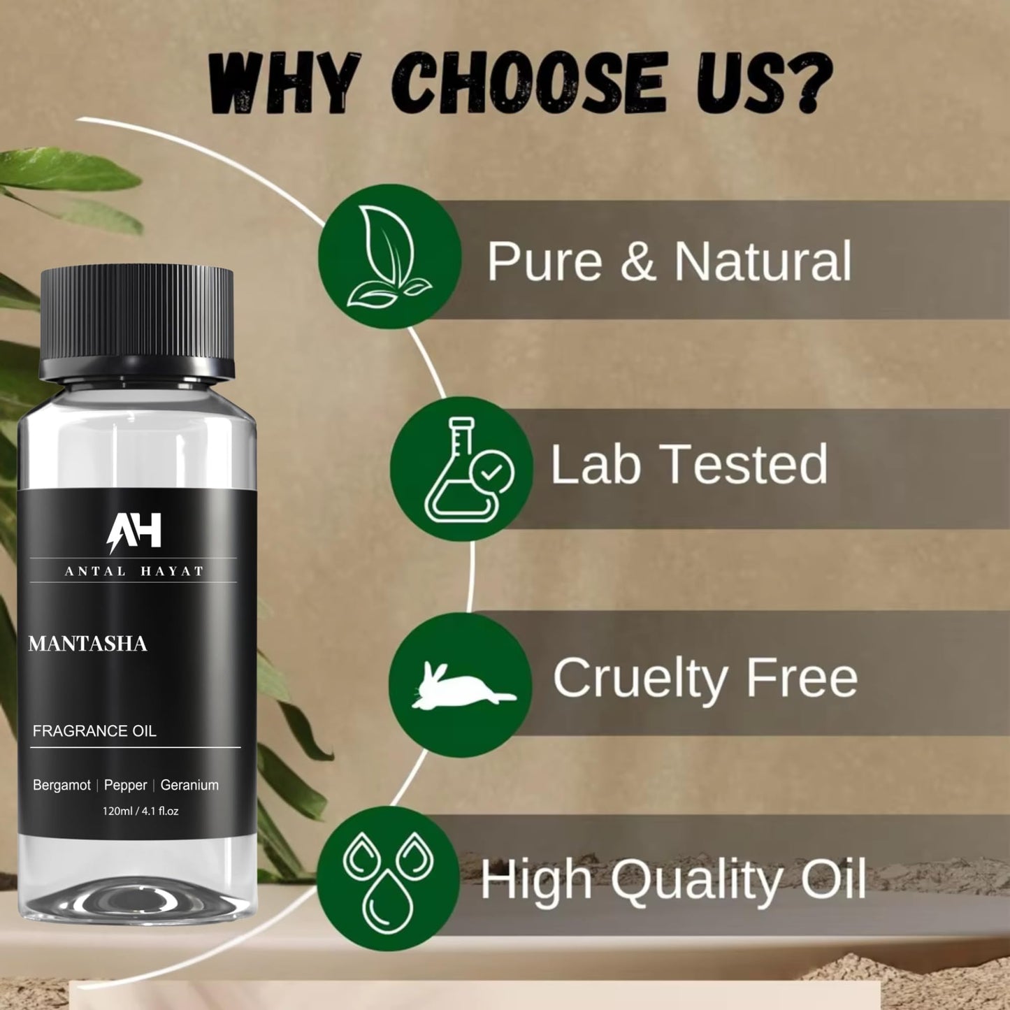 Mantasha Hotel Diffuser Oil 120ml – Inspired by Sauvage Eau de Parfum | Bergamot, Black Pepper & Geranium