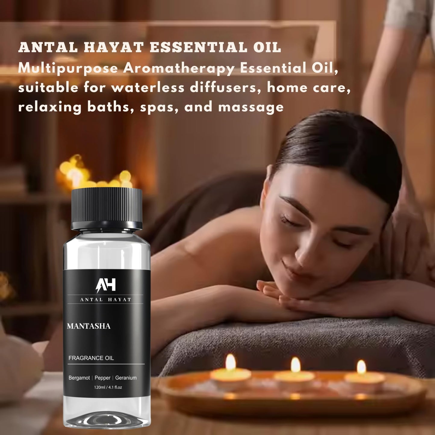 Mantasha Hotel Diffuser Oil 120ml – Inspired by Sauvage Eau de Parfum | Bergamot, Black Pepper & Geranium
