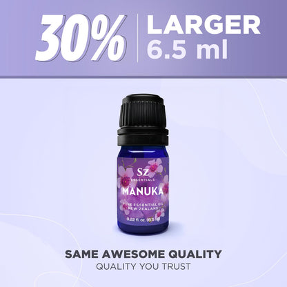 Sz Essentials Manuka Essential Oil – 100% Pure & Natural, New Zealand, 0.17 fl oz (5ml)