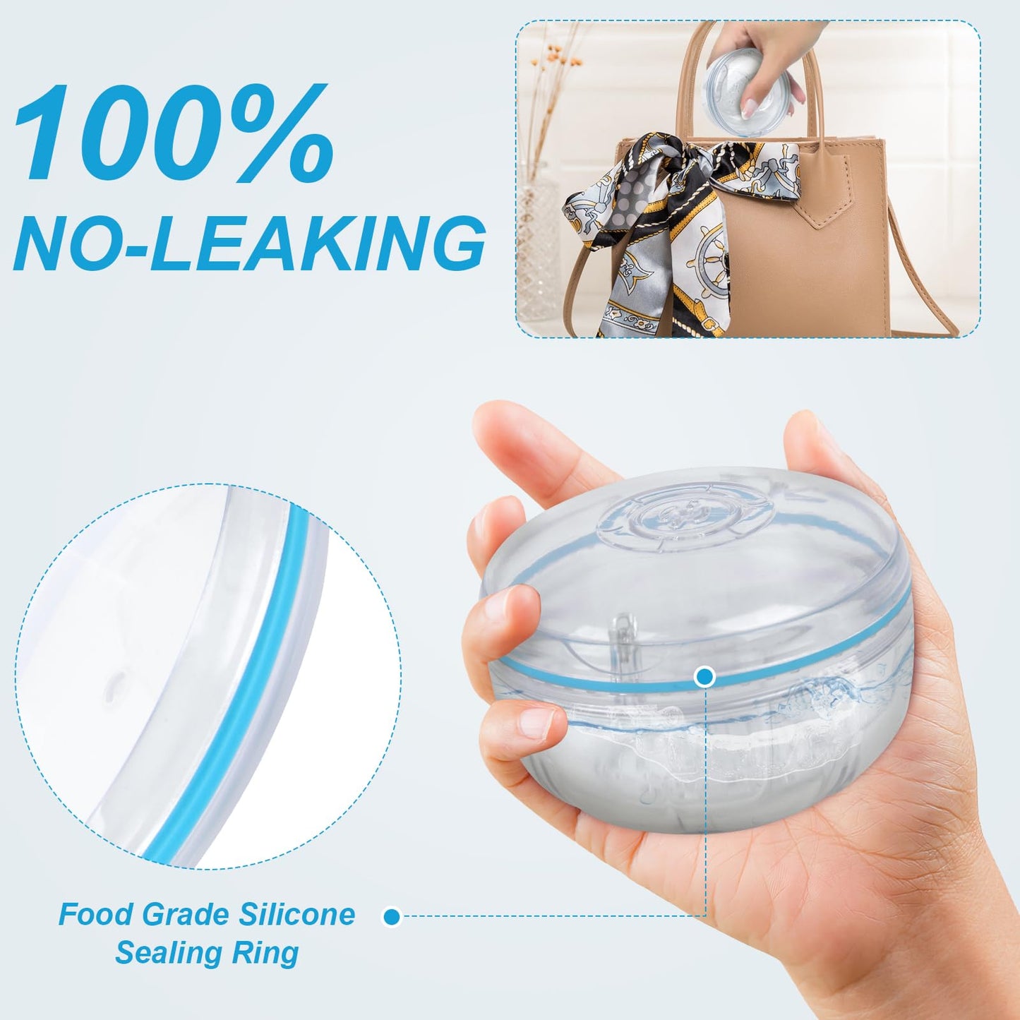 Maoerdental Retainer Cleaner Case – Double Layer No-Leak Denture Cup for Soaking Dentures, Invisalign, Retainers, Mouth Guards (Transparent)
