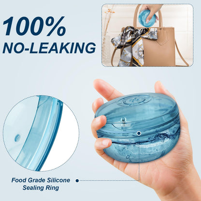 Maoerdental Retainer Cleaner Case - Double Layer No-Leak Denture Cup (Blue) for Aligners & Retainers
