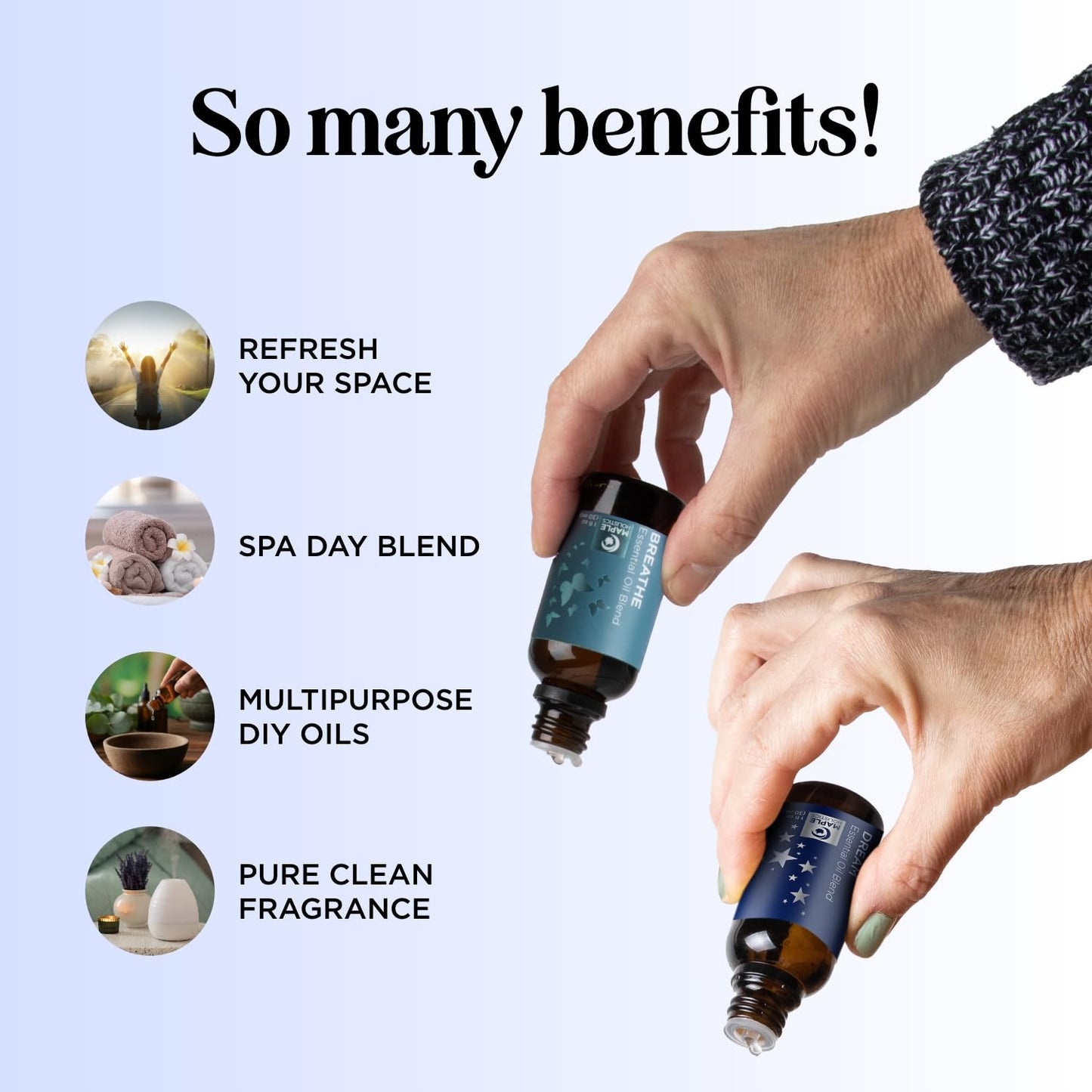 Aromatherapy Essential Oil Blends for Diffusers – Dream & Breathe 1 Fl Oz Each | 100% Pure Must-Have Oils