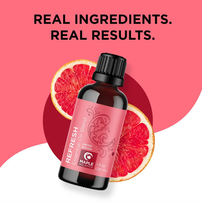 Pink Grapefruit Essential Oil Blend | Refreshing Citrus Diffuser Oil with Lime, Grapefruit, and Eucalyptus