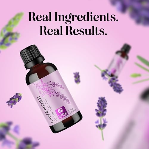 Pure Lavender Essential Oil – Hair, Skin & Nails | 1 Fl Oz Glass Bottle