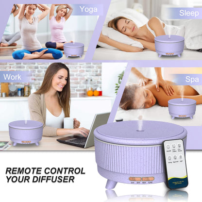 Diffusers for Essential Oils - Large Room Humidifier 500ml with Remote