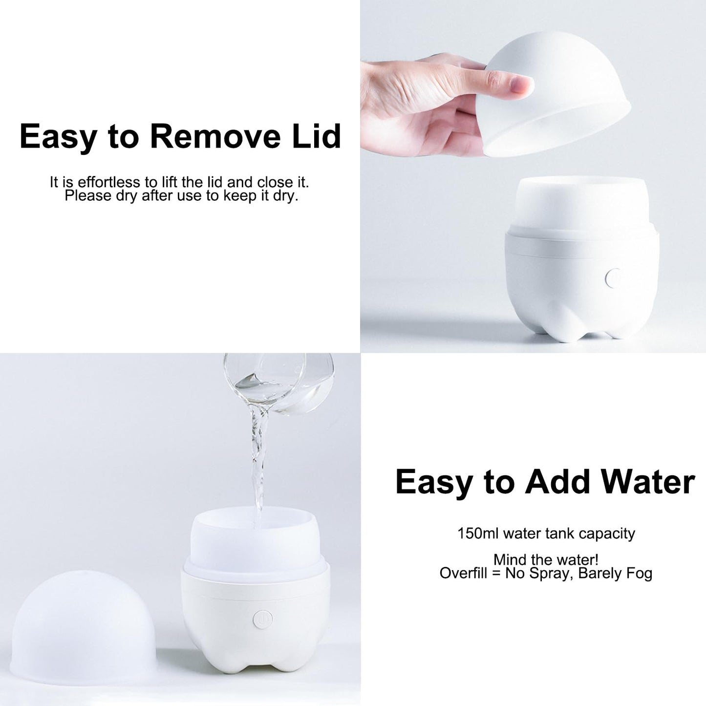 Marchred 150ML Cordless Essential Oil Diffuser – Rechargeable & Portable Aromatherapy Humidifier