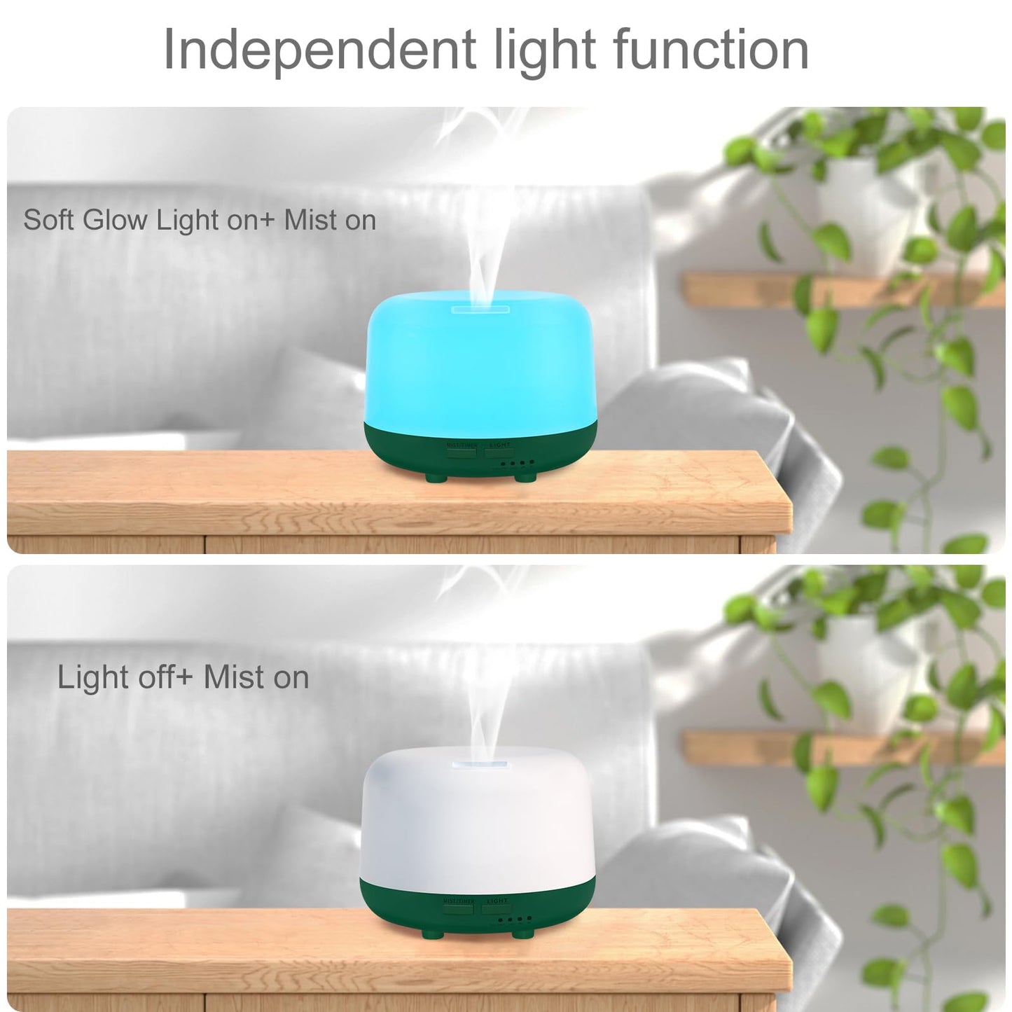 Marchred 300ML Aromatherapy Diffuser – Remote Control, 7-Color LED, Quiet Cool Mist Humidifier