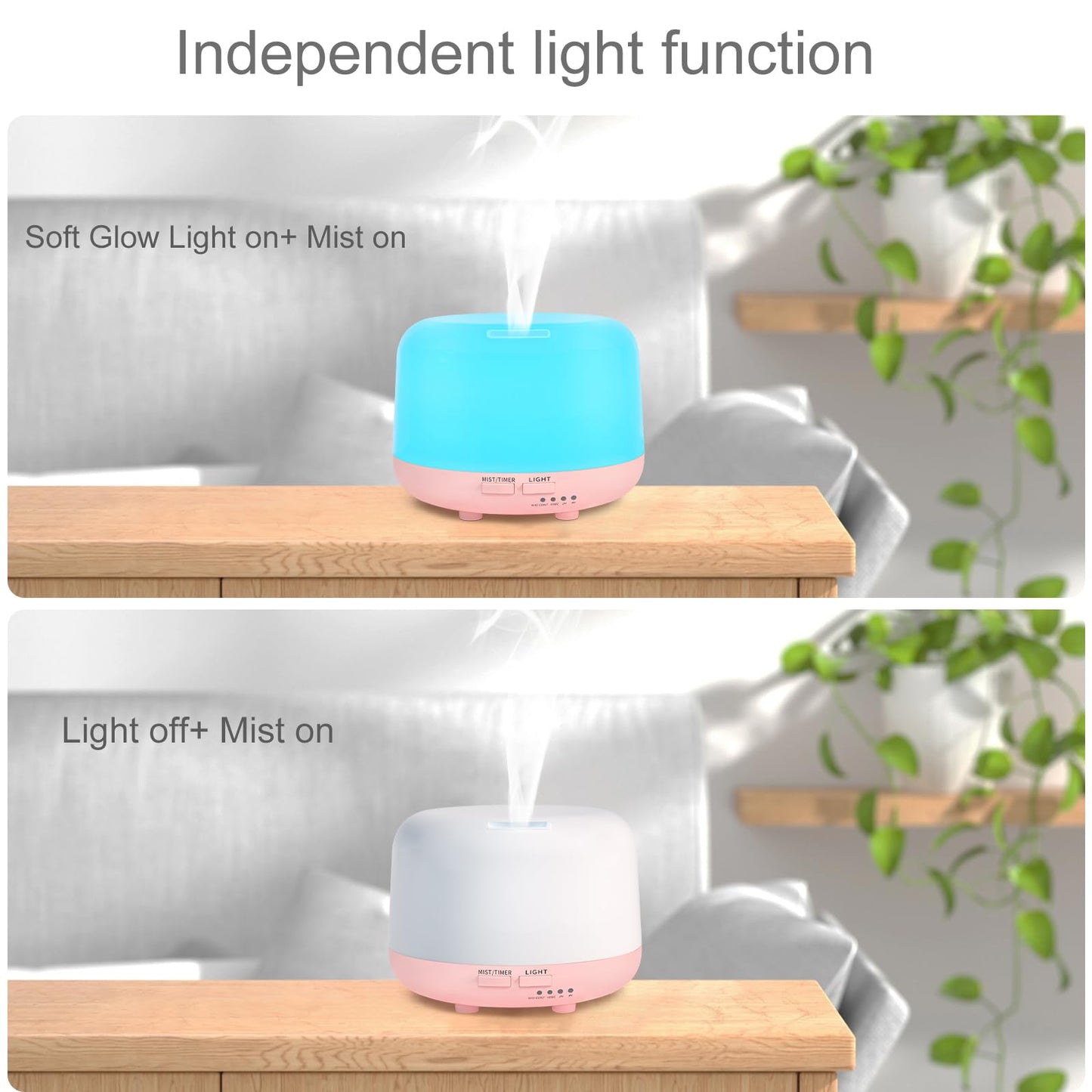 Marchred 300ML Aromatherapy Essential Oil Diffuser with Remote Control – 7 LED Color Changing Light