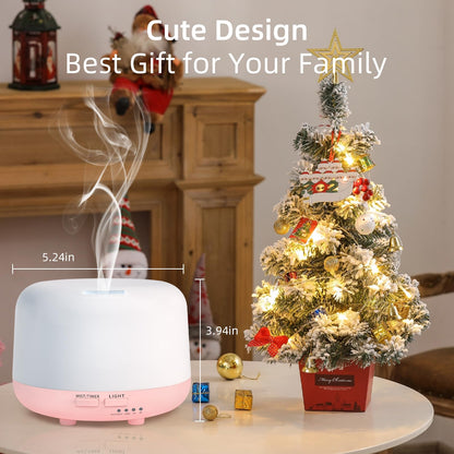 Marchred 300ML Aromatherapy Essential Oil Diffuser with Remote Control – 7 LED Color Changing Light