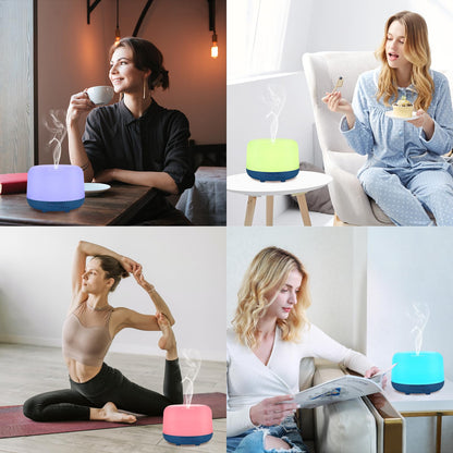 Marchred 300ML Essential Oil Diffuser with Remote, 7-Color LED
