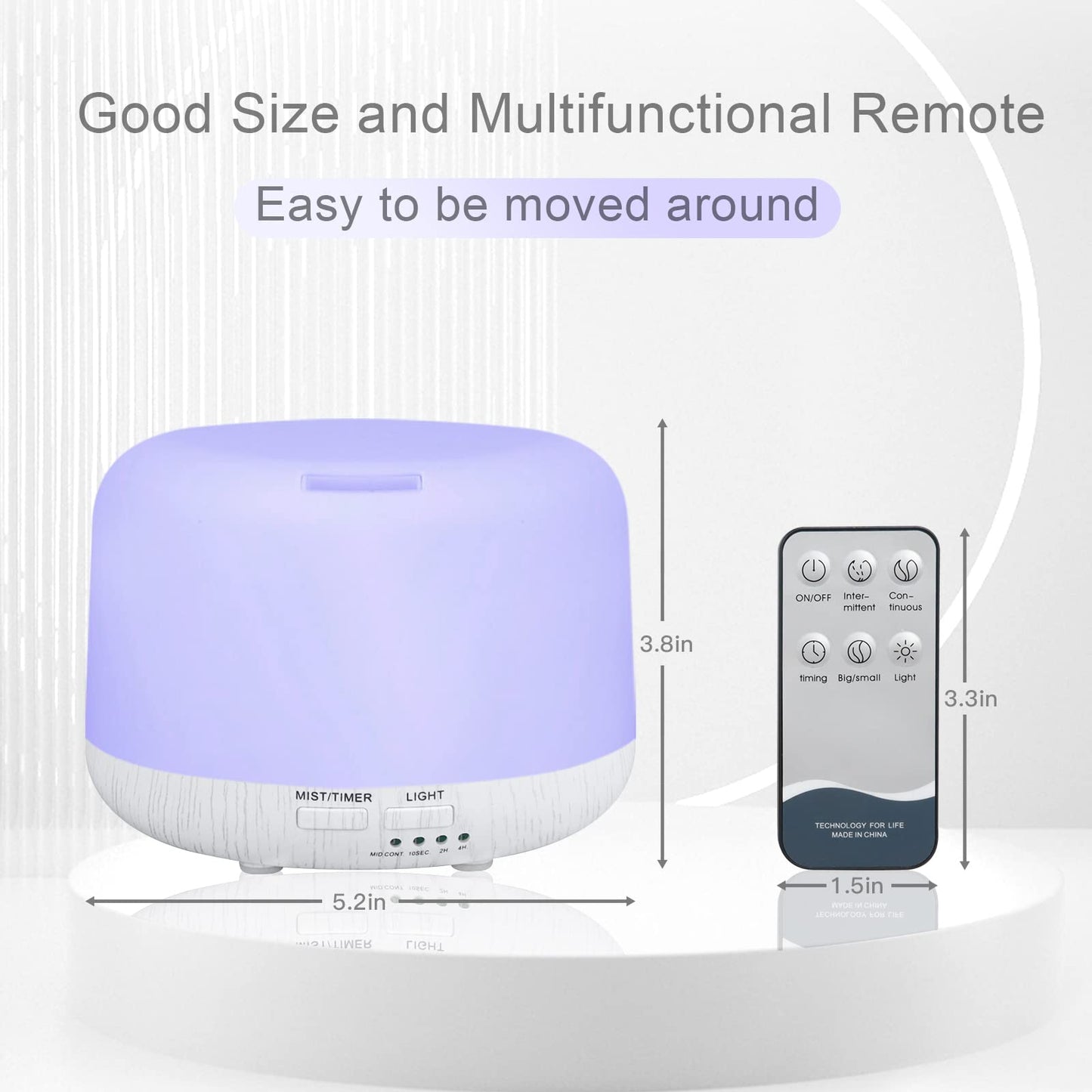 Marchred 300ML Aromatherapy Diffuser with Remote, 8-Color LED