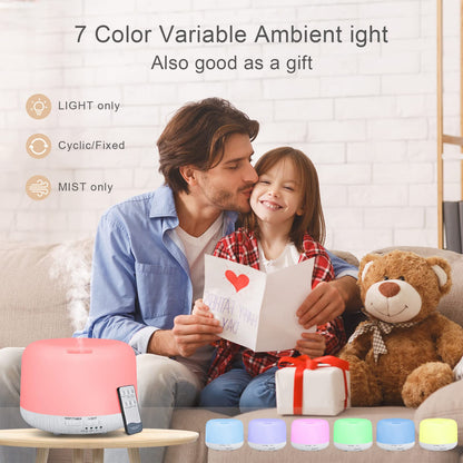 Marchred 300ML Aromatherapy Diffuser with Remote, 8-Color LED