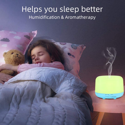Marchred 300ML Essential Oil Diffuser with Remote – 7-Color LED, 8-Hour Mist