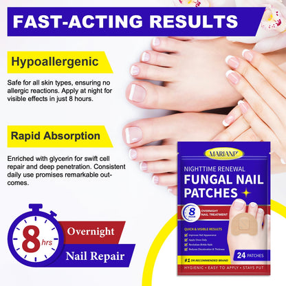 Marianp Toenail Patches Extra Strength – 24 Nighttime Nail Patches
