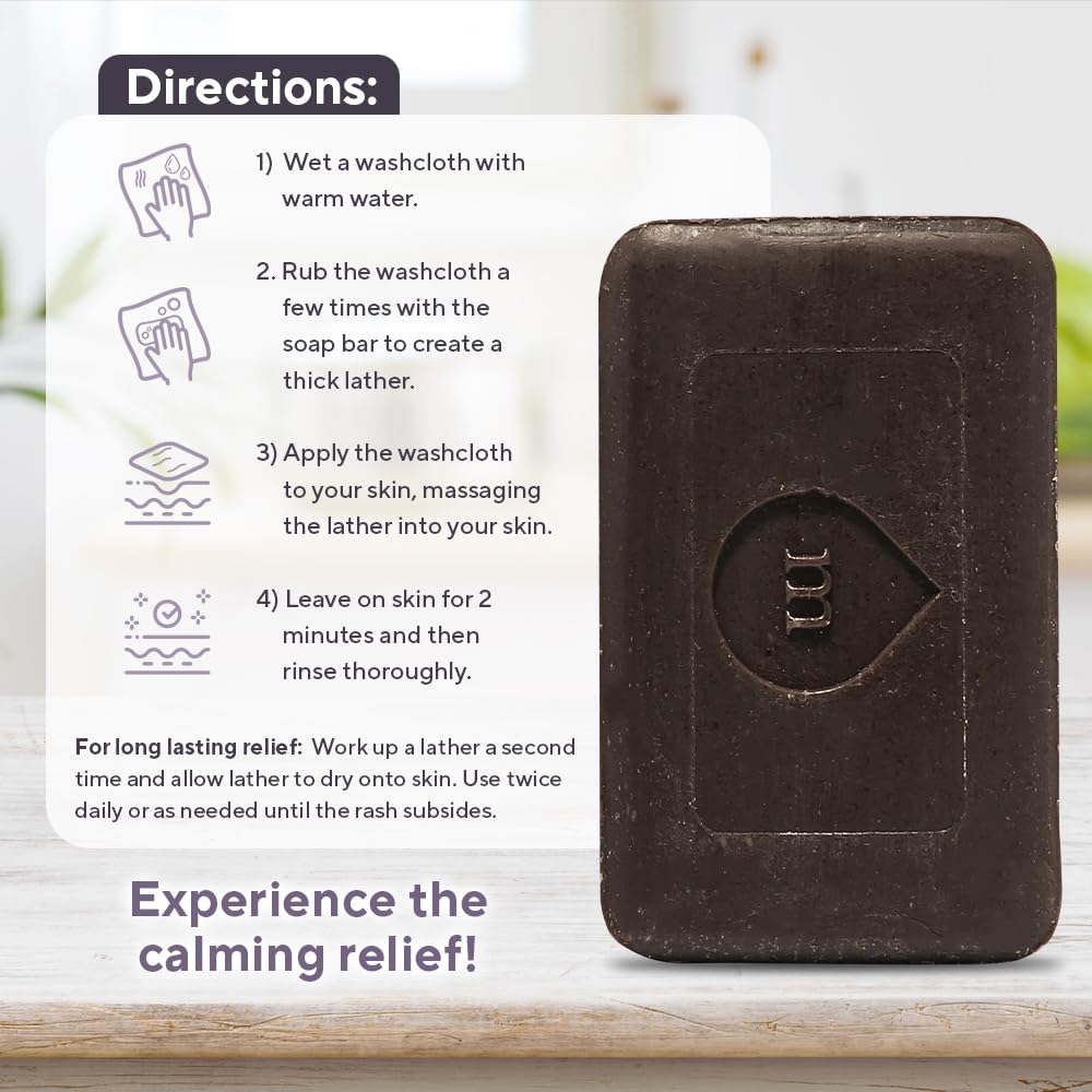 Marie Originals Eczema Face Soap & Body Wash Bar – All-Natural Gentle Cleanser for Dry, Itchy Skin (Pack of 2)