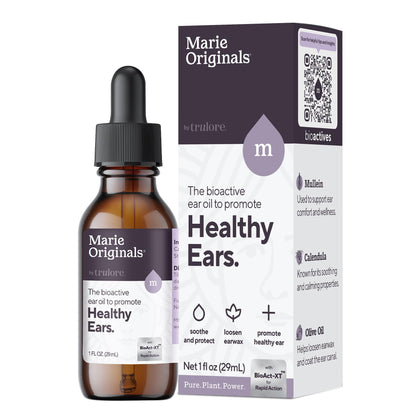 Marie Originals Natural Ear Oil Drops – Mullein Garlic Herbal Ear Care for All