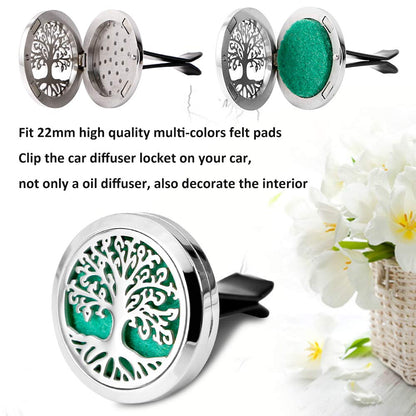 Maromalife 4 Pack Car Vent Clip Diffuser – 30mm Aromatherapy Diffusers with 40 Felt Pads