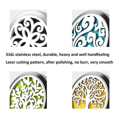 Maromalife 4 Pack Car Vent Clip Diffuser – 30mm Aromatherapy Diffusers with 40 Felt Pads