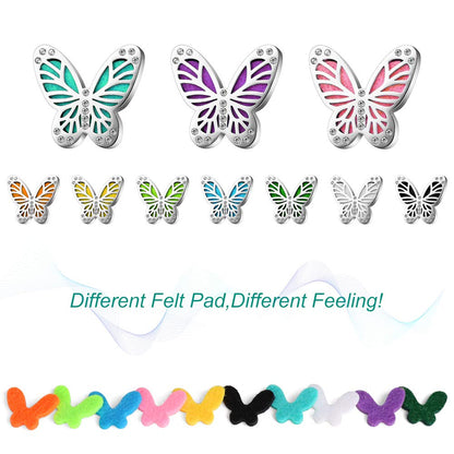 Maromalife Butterfly Diffuser Necklace – Essential Oil Aromatherapy Pendant