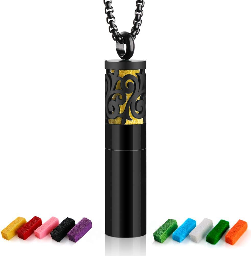 Maromalife Essential Oil Diffuser Necklace – 316L Stainless Steel Gift Set