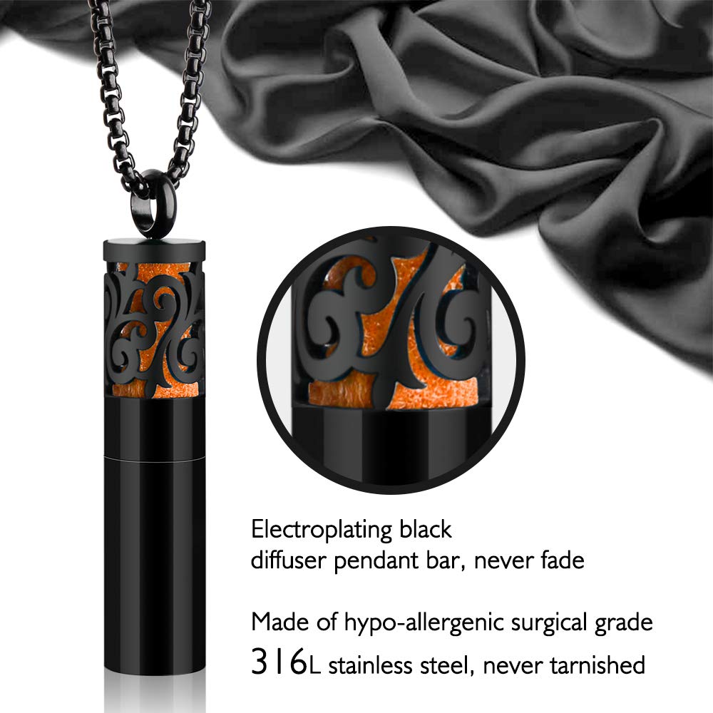 Maromalife Essential Oil Diffuser Necklace – 316L Stainless Steel Gift Set