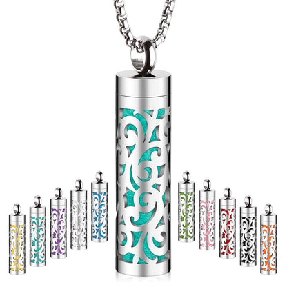 Maromalife Essential Oil Necklace – 316L Stainless Steel Diffuser Pendant