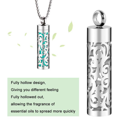 Maromalife Essential Oil Necklace – 316L Stainless Steel Diffuser Pendant