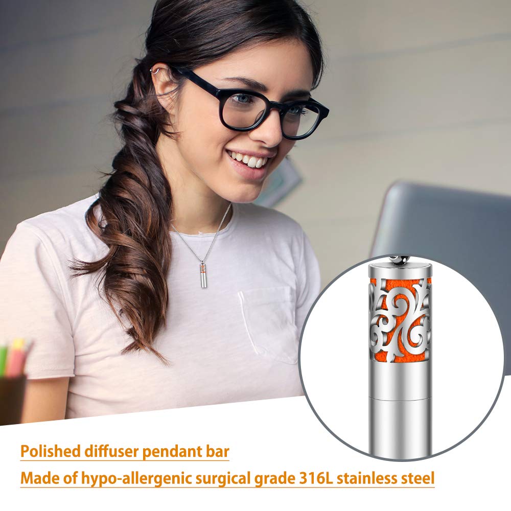Maromalife Essential Oil Necklace for Women | 316L Stainless Diffuser