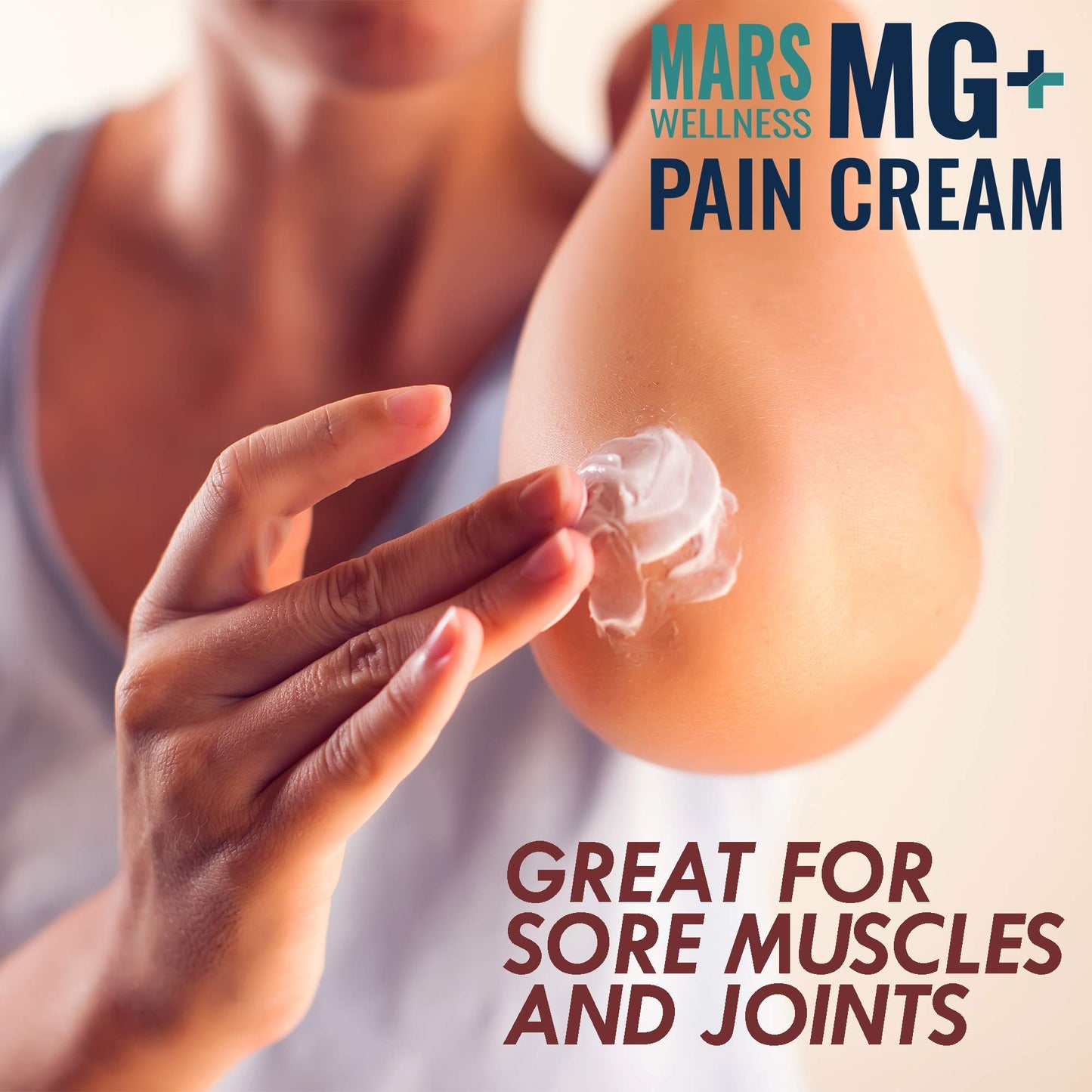 Mars Wellness MG+ Magnesium Cream Pain Relief - Extra Strength Arnica, 4 oz Tub