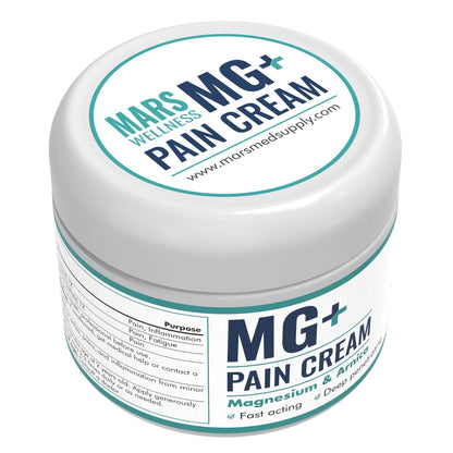 Mars Wellness MG+ Magnesium Cream Pain Relief - Extra Strength Arnica, 4 oz Tub