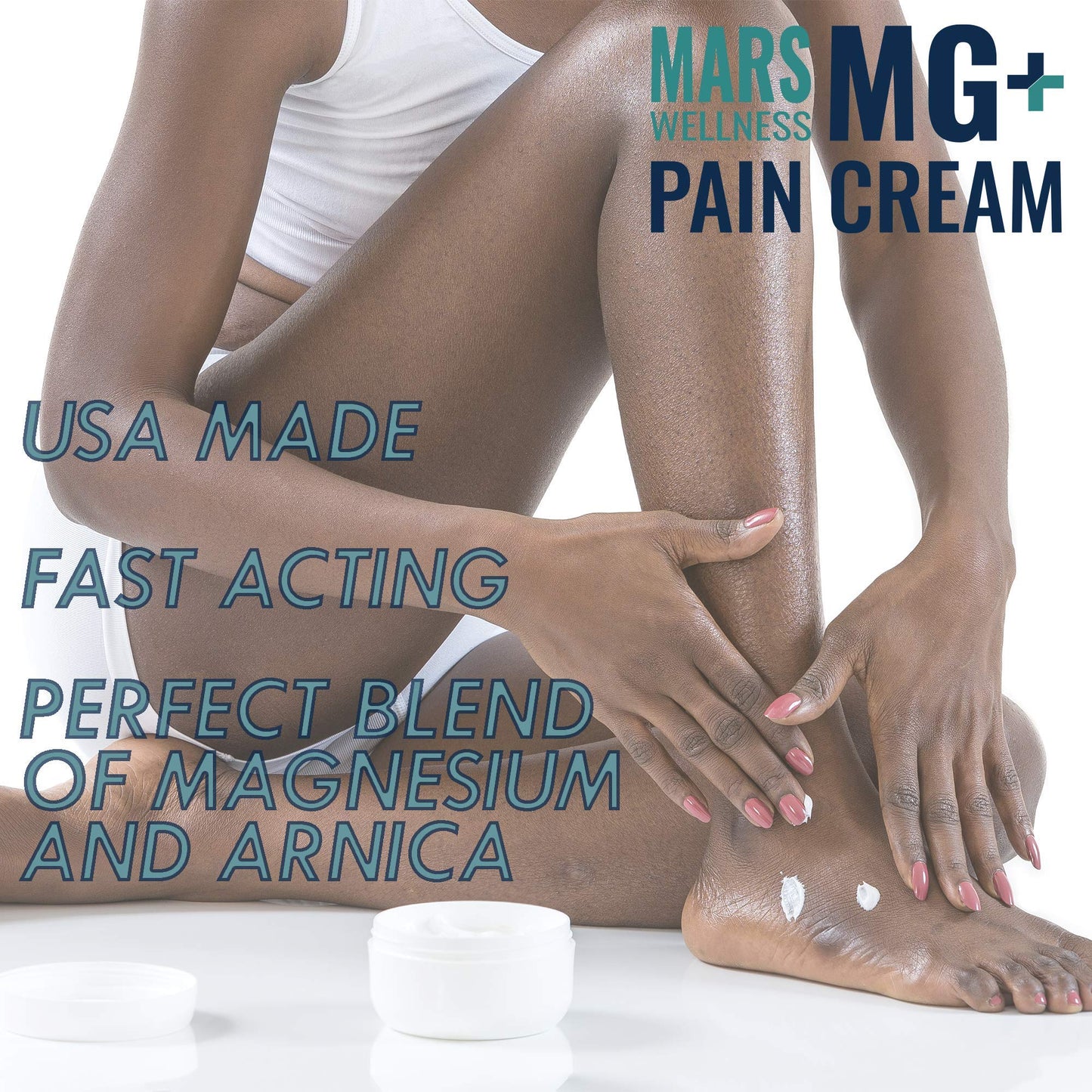 Mars Wellness MG+ Magnesium Cream Pain Relief - Extra Strength Arnica, 4 oz Tub
