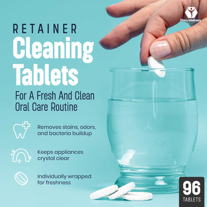 Mars Wellness Retainer Cleaner Tablets - 96 Count Denture & Mouthguard Cleaner