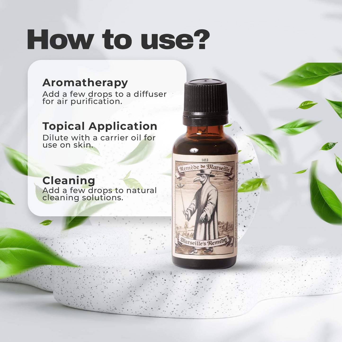 Marseille's Remedy Thieves Oil – Essential Diffuser Blend with Eucalyptus, Cinnamon, Lemon & Cloves