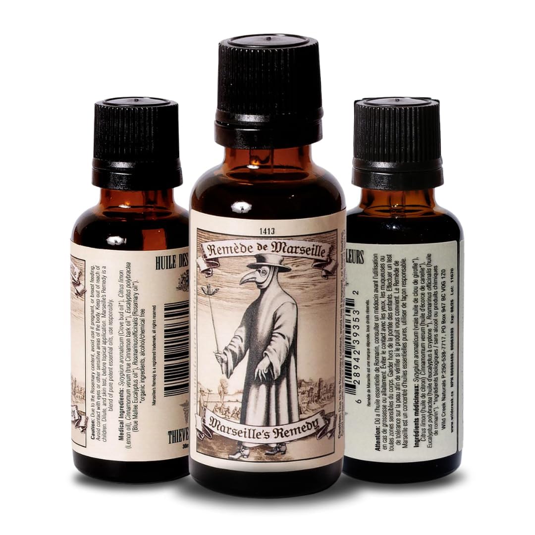 Marseille's Remedy Thieves Oil – Essential Diffuser Blend with Eucalyptus, Cinnamon, Lemon & Cloves