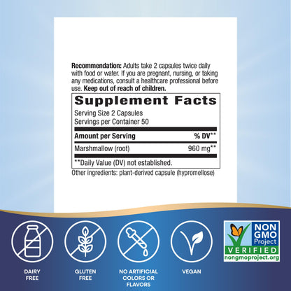 Nature's Way Marshmallow Root – Plant-Based Digestive Support (Vegan, Gluten-Free)