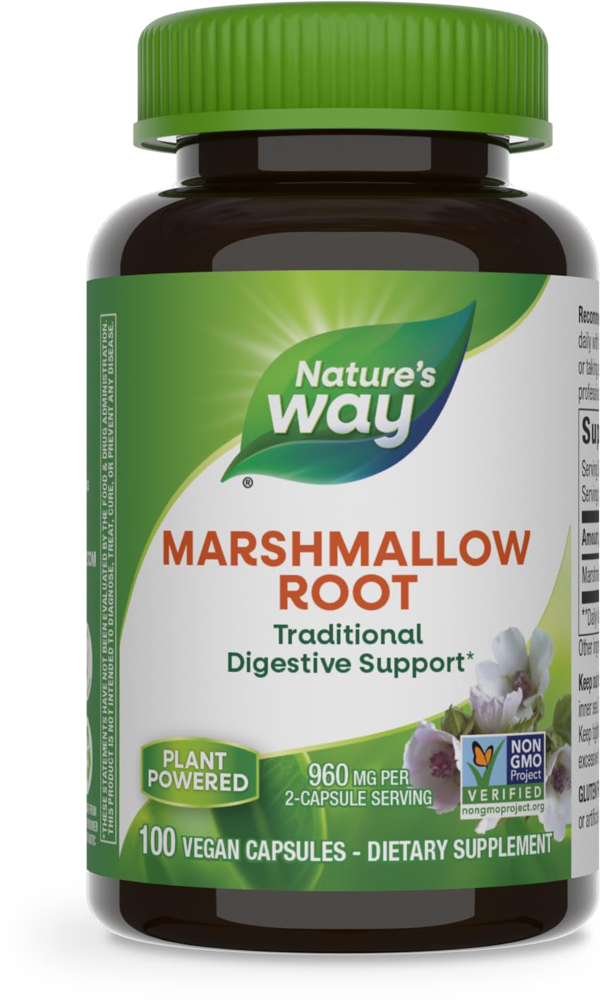 Nature's Way Marshmallow Root – Plant-Based Digestive Support (Vegan, Gluten-Free)