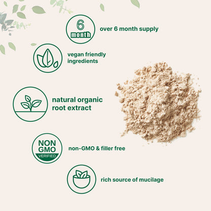 Organic Marshmallow Root Powder 8 oz - Filler-Free, Non-GMO, Vegan | Micro Ingredients