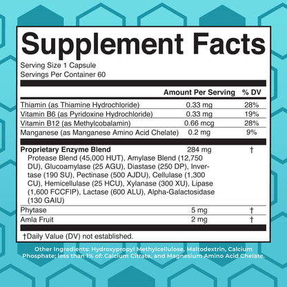 MaryRuth Organics Digestive Enzymes – Up to 2 Months, Over 12 Enzymes, Vegan Digestive Health